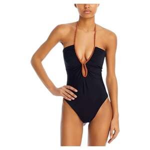 NWT Juan De Dios Saint Tropez Black Argan One Piece Swimsuit, Small
